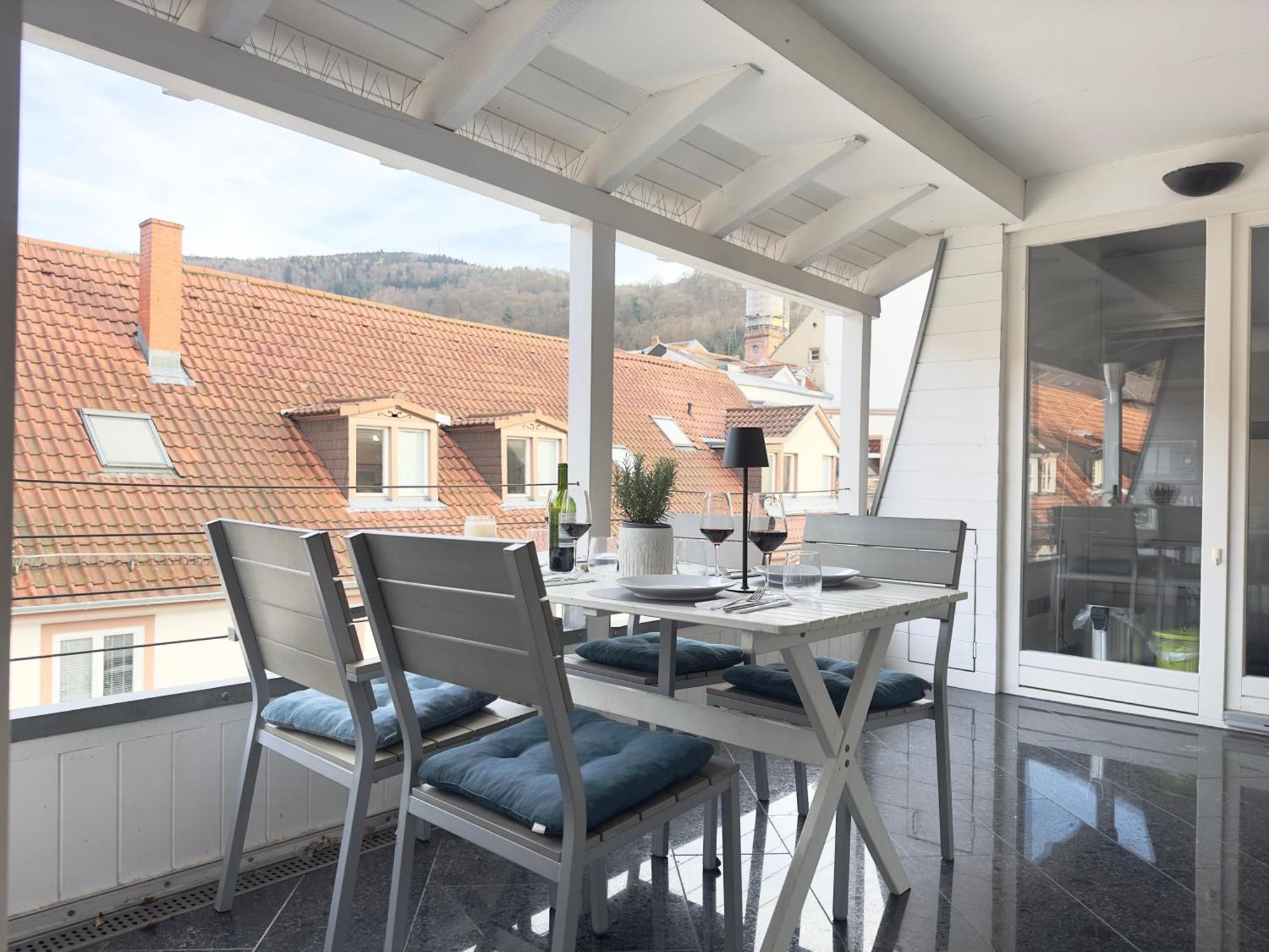 Luxury Old Town Suite - Xxl Terrasse & Xxl Penthouse ไฮเดลเบิร์ก ภายนอก รูปภาพ